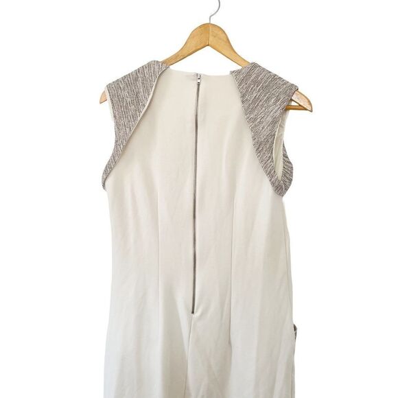 Mango Suit Cream Tweed Shift Dress - Picture 3 of 15